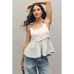 Maeve by Anthropologie Buckle-Strap Ruffled Tank, XL, NWT, $78